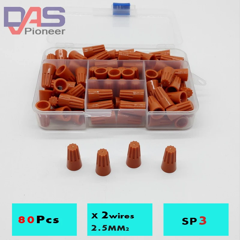 

SP3 Orange Wire Connectors AWG22-18 Nylon End Cap Twist Connector