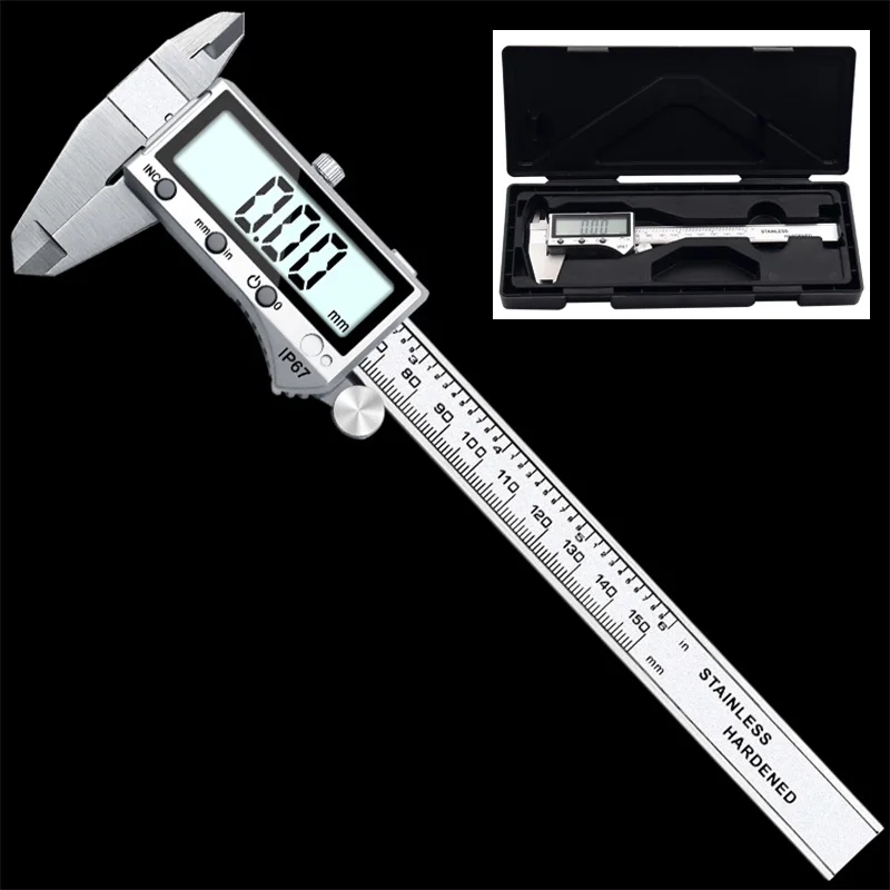 Caliper box IP67 Bluetooth водонепроницаемый Цифровой точный штангенциркуль цифровой штангенциркуль из нержавеющей стали 0-150 мм - Цвет: Caliper box