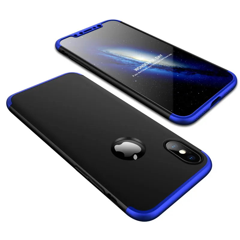 10 шт. GKK чехол для iPhone X XS MAX 360 полная защита противоударный 3 в 1 жесткий
