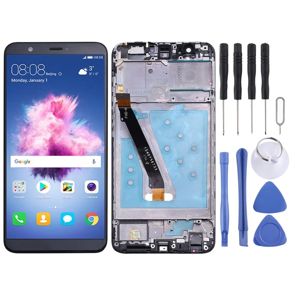 

IPartsBuy, ЖК-экран и дигитайзер, полная сборка с рамкой для Huawei P smart (Enjoy 7S)