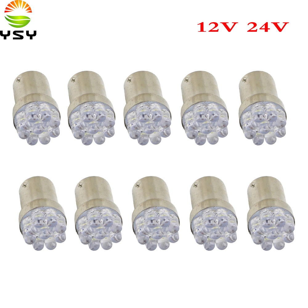 YSY 10X Белый Автомобиль 1156 BA15S P21W 9 LED стоп-сигнал поворота задний фонарь сигнальные
