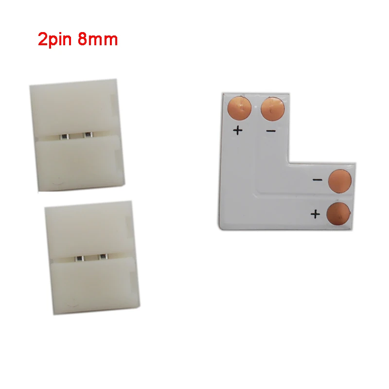 5set L 2pin 8mm L Форма светодиодный разъем 2pin 3pin 4 pin-8 мм 10 мм для 3528 ws2811 ws2812b 5050 RGB Светодиодные ленты - Цвет: 5set L 2pin 8mm