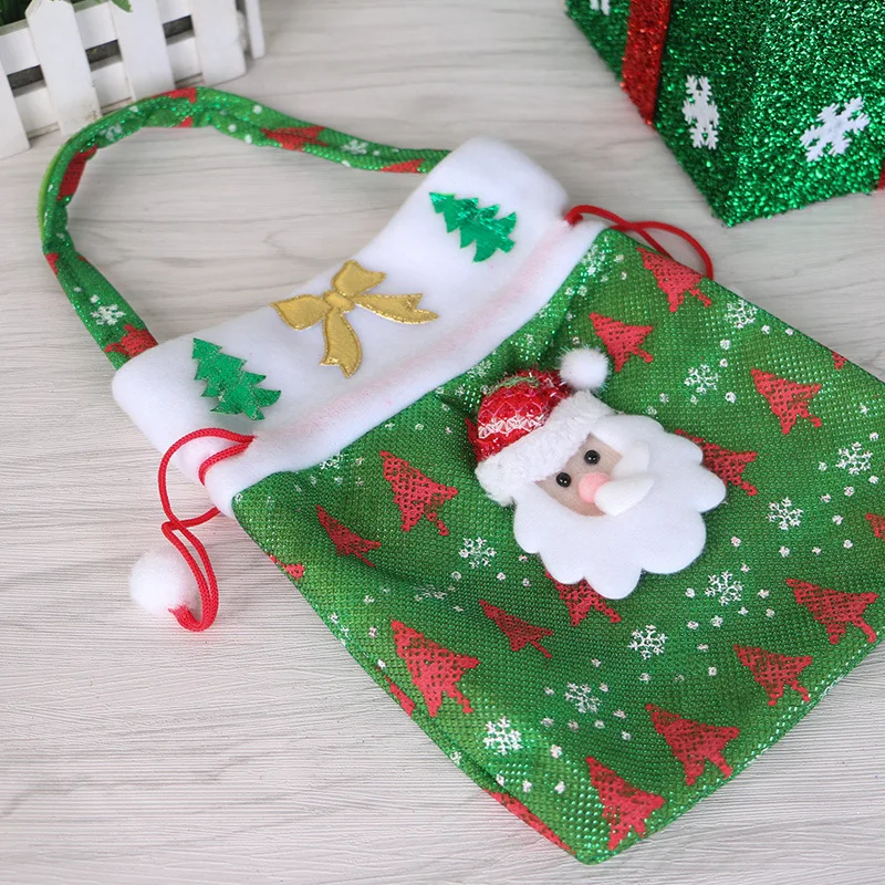 Рождественский подарок bagsChristmas украшения конфеты сумки Детская держатели