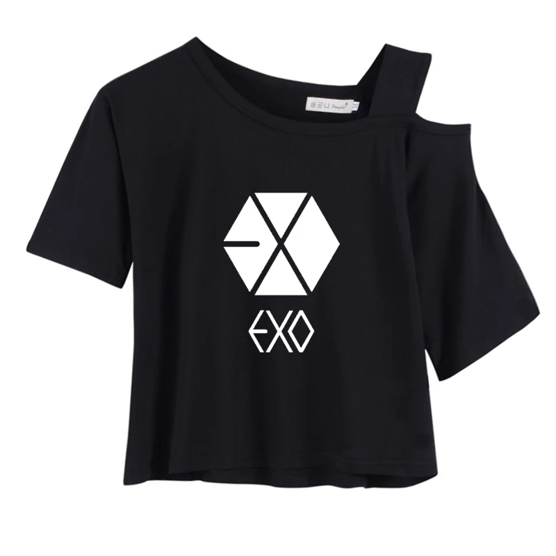 Exo Got7 Next черная розовая Женская футболка с коротким рукавом Monsta X Seventeen Twice Wanna One Stray Kids Ikon Ateez футболка для женщин