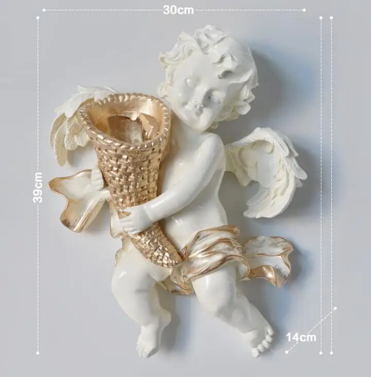 3D Скульптура Ангела настенная статуя украшение ручной работы орнамент Европейский современный произведение искусства ремесло декоративная статуя - Цвет: 10