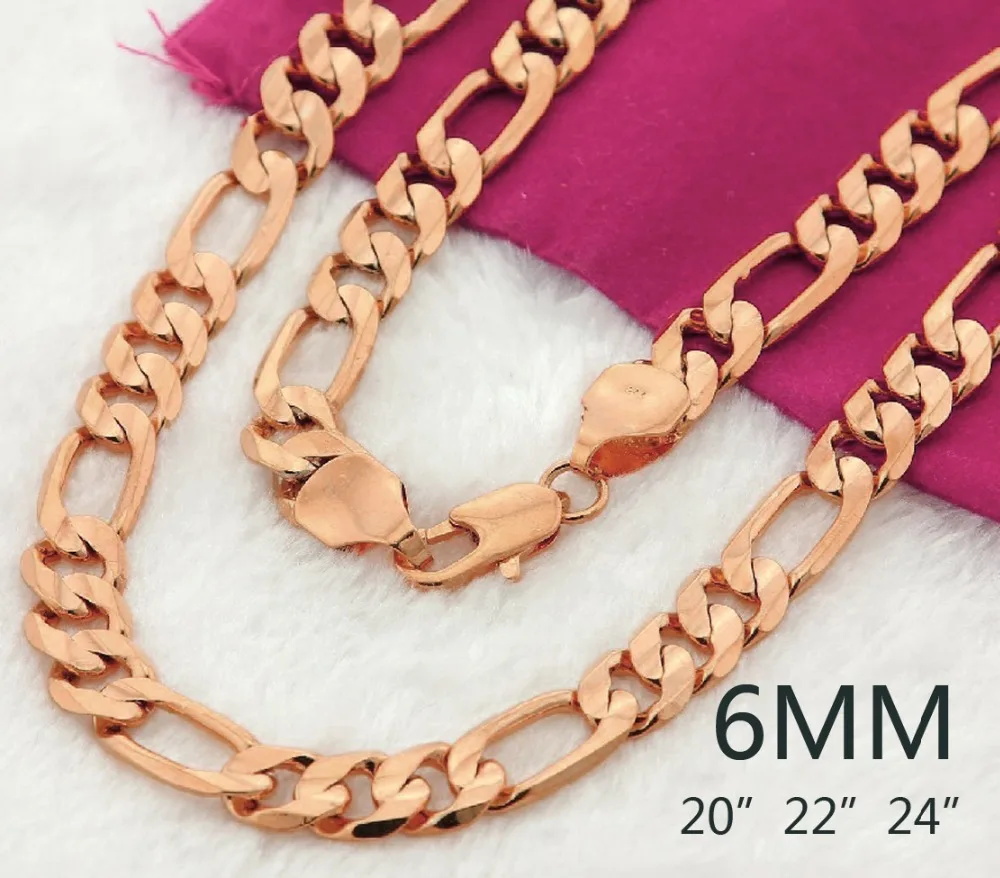 Ожерелье мужское из 24-каратного золота ширина 6 мм 50 шт. 2016 год | Украшения и
