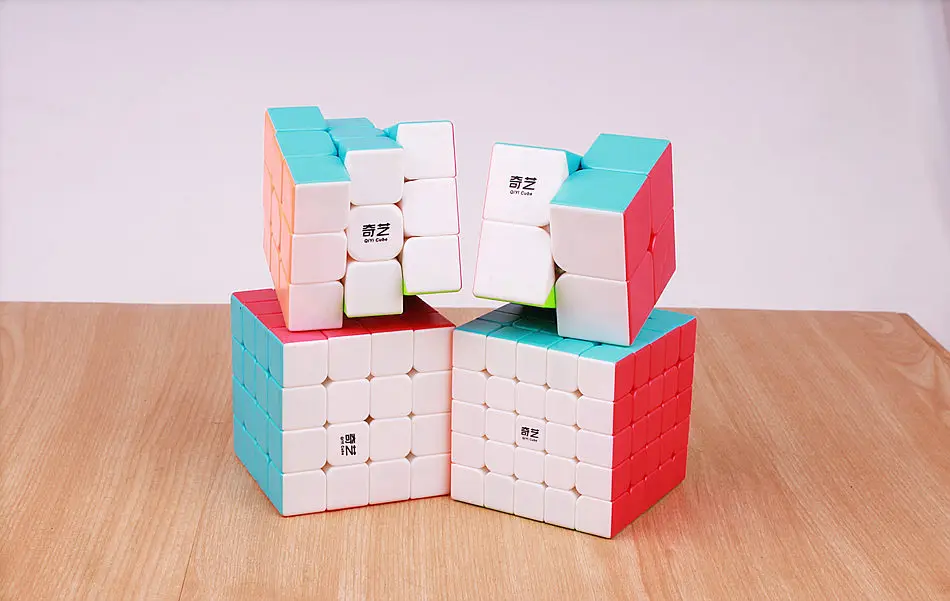 QIYI warrior 3x3x3 4x4x4 5x5x5 Волшебные кубики, детские игрушки, скоростные пазлы, куб, обучающая наклейка, меньше магических игрушек, карманный куб 2x2x2