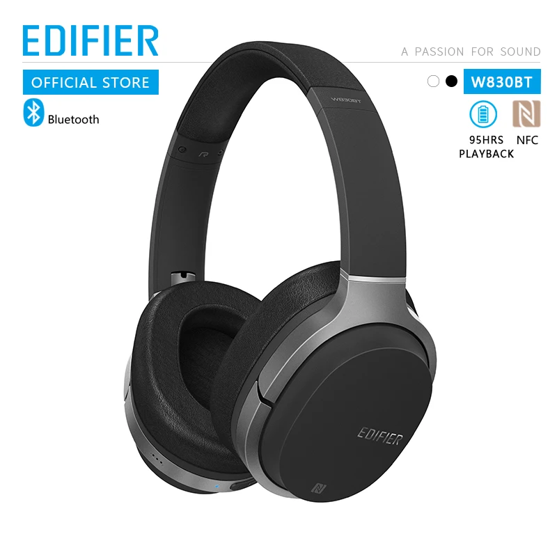 EDIFIER W830BT беспроводные наушники Bluetooth v4.1 беспроводные наушники aptX codec NFC tech с 95 часами воспроизведения