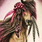 Алмазная живопись с лошадью, вышивка крестиком, алмазная вышивка 5D, мультяшная Алмазная мозаика, картина, алмазная Подарочная, резиновые настенные наклейки