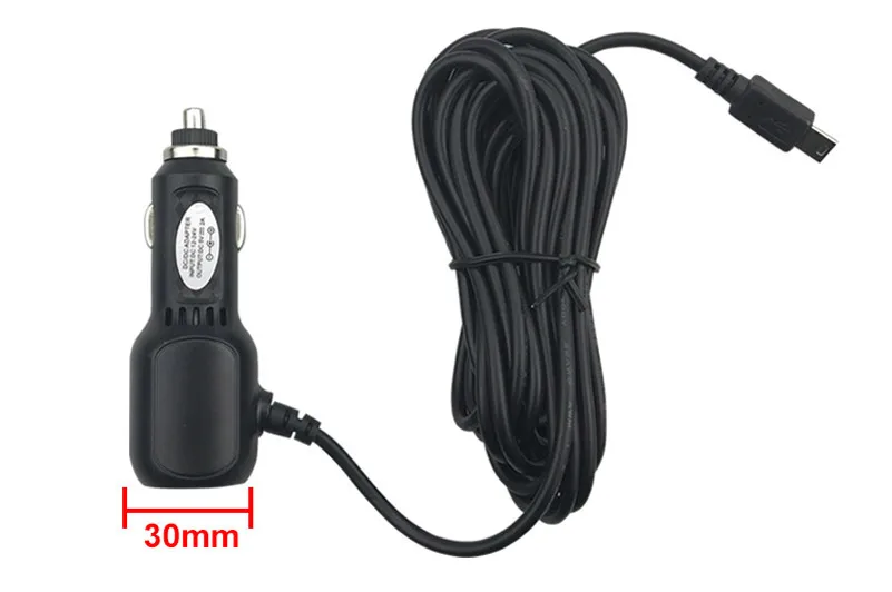 Micro mini USB Автомобильное зарядное устройство адаптер с 3,5 м зарядным кабелем с дополнительным usb-портом 5 в 2A кабель для зарядки для автомобиля dvr Dash Cam