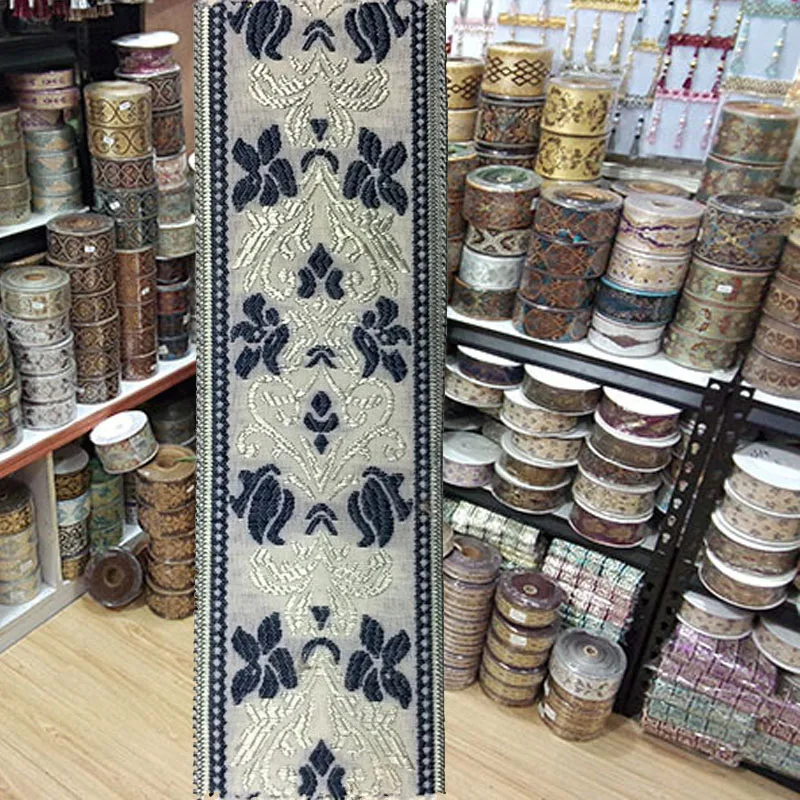 Синяя Серебряная вышивка лента для покрывала кровати обода подушки одеяло серый