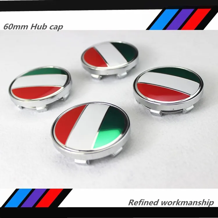 Новый 20 шт./лот 60 мм ABS покрытие Италия национальный флаг колеса автомобиля центр
