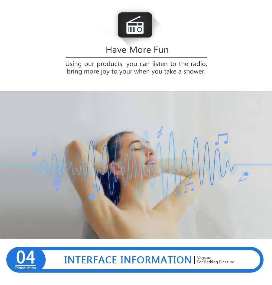 Vagsure 1 шт. овальная панель управления цифровой FM радио вытяжной вентилятор освещение динамиков управление Лер для корпуса Аксессуары для душевой кабины
