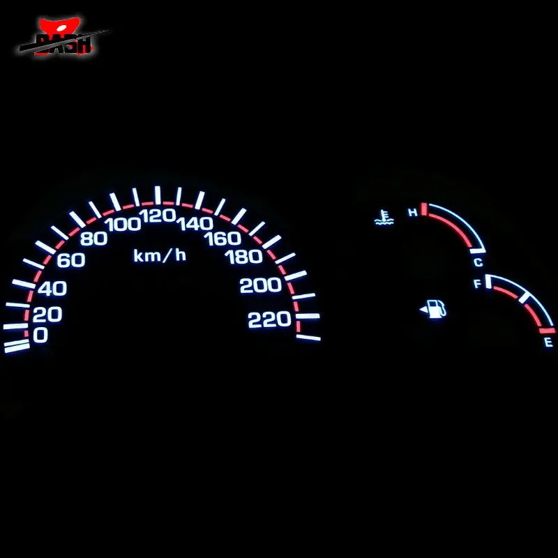 DASH EL свечение Калибр для Virage io 2003 1.8L Обратный Тип свечения черная панель белое