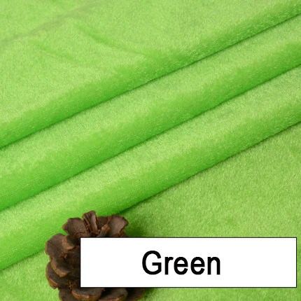 Green Бархатная ткань 100*160 см, полиэстер, спандекс, Telas, плюшевая ткань, цветная, сделай сам, ручная работа, шитье, лоскутное шитье, сценический занавес, скатерть - Цвет: Green