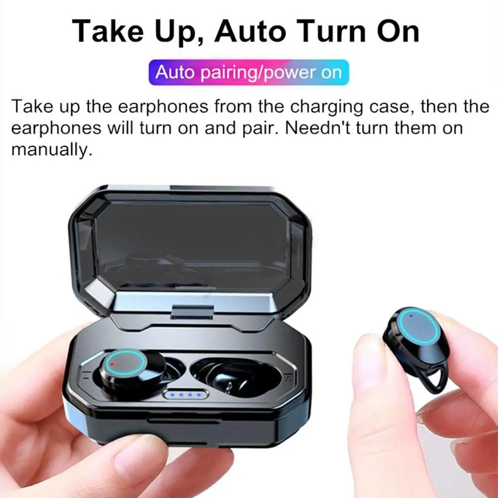 TWS 5 0 Bluetooth наушники стерео бас гарнитура спортивные музыкальные сенсорные
