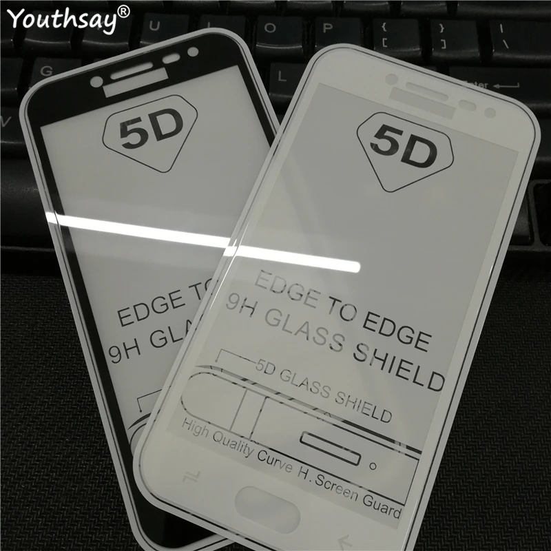 5D полное клеевое Защитное стекло для Samsung Galaxy J2 Pro закаленное J250|Защитные стёкла и