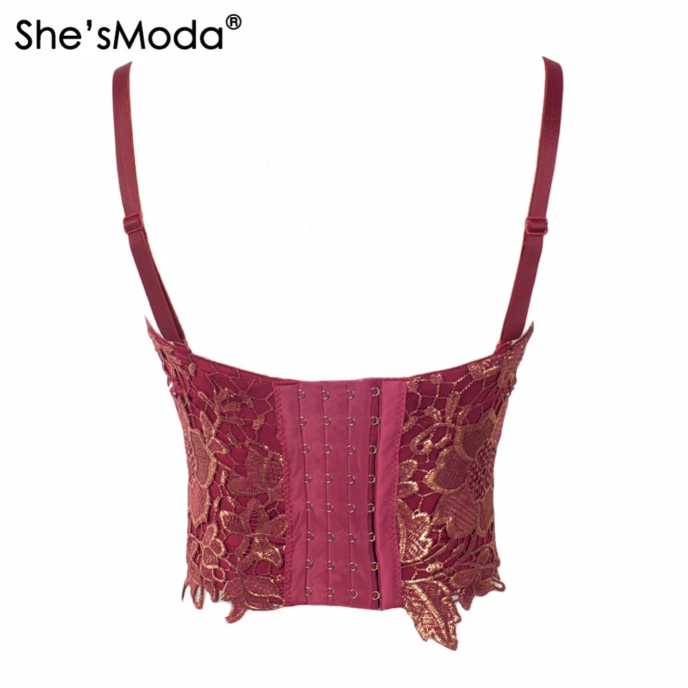 Женский корсет бюстье She'sModa кружевной пуш ап для свадебной вечеринки