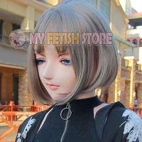 km1834handmade cute femalegirl resin half head elf ear mask cosplay japanese anime role kigurumi mask crossdresser doll