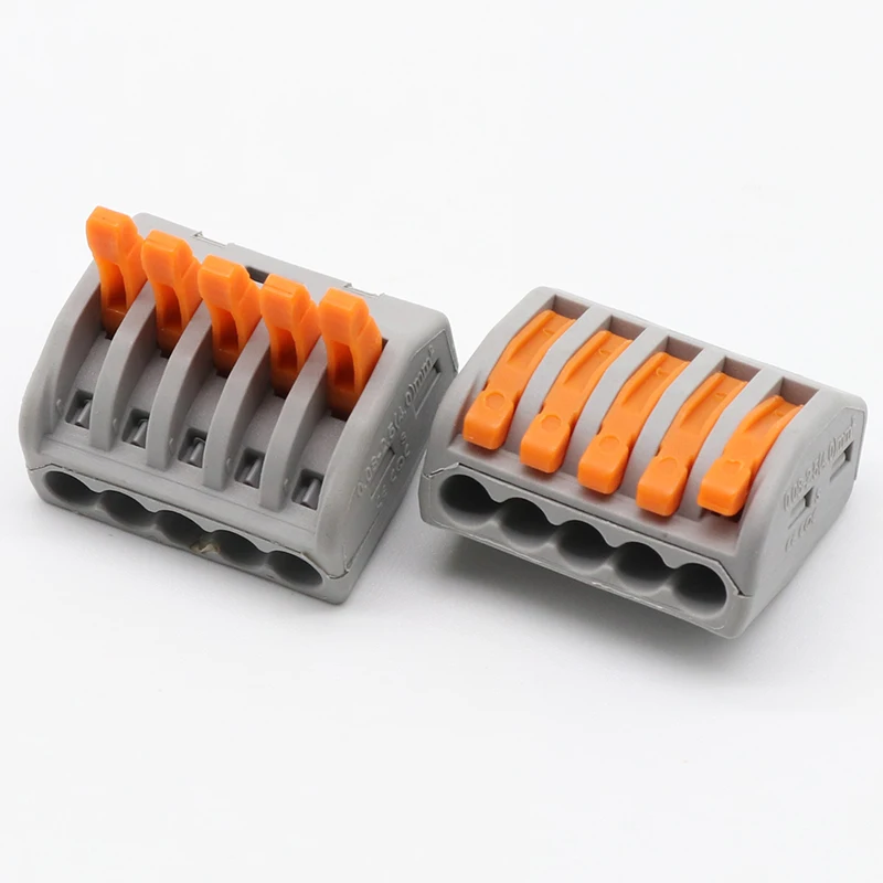 

5 pcs 222-415 tipo 5 P Universal Compact Fio PCT-215 Condutor Conector Do Bloco de Terminais