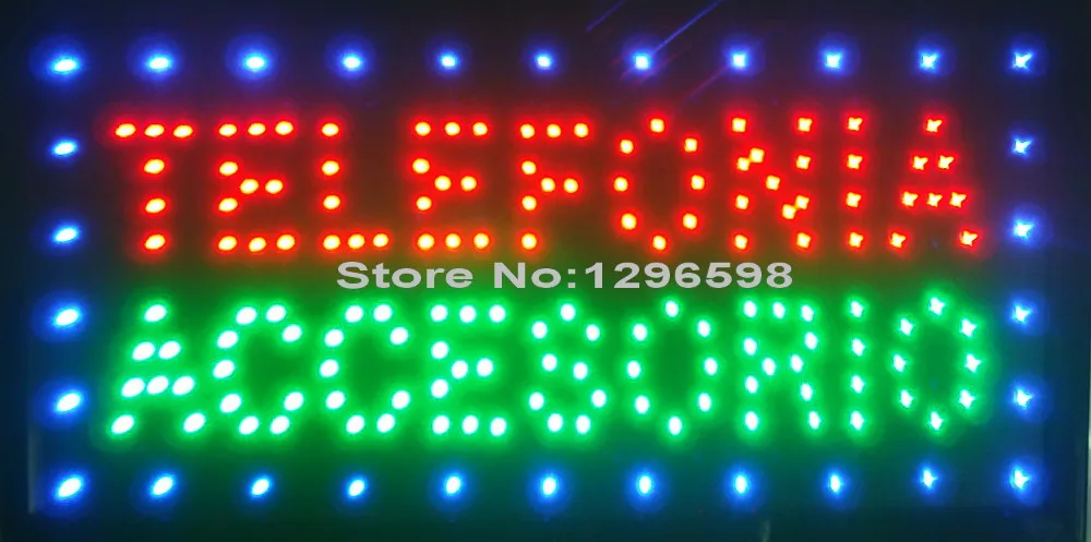 Sinal de Led Promoção Novos Gráficos Telefonia Accessorios – Telefone Accessories10x19 Polegada Acessórios Negócio Loja 2021