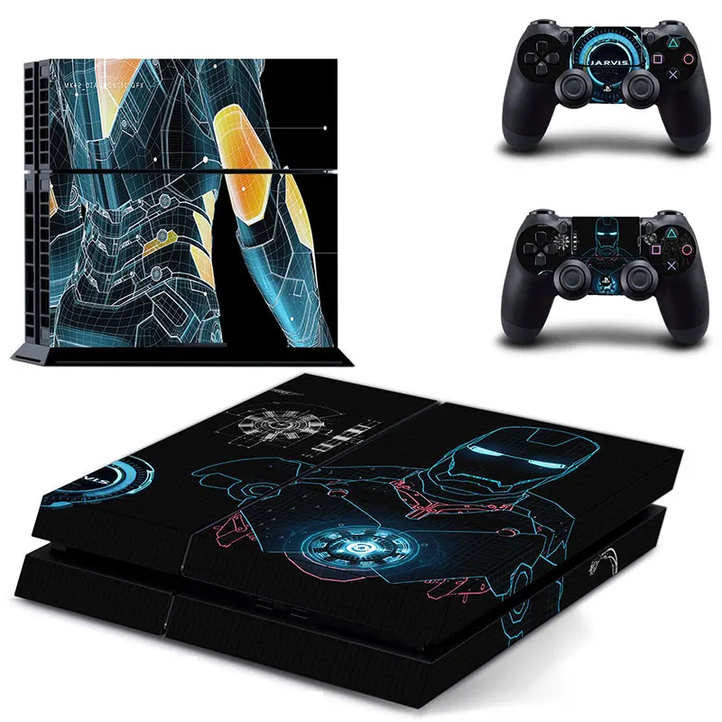 Мстители Железный человек GTA5 PS4 Кожа Наклейка виниловая для sony Playstation 4 консоль и 2 контроллера PS4 наклейка