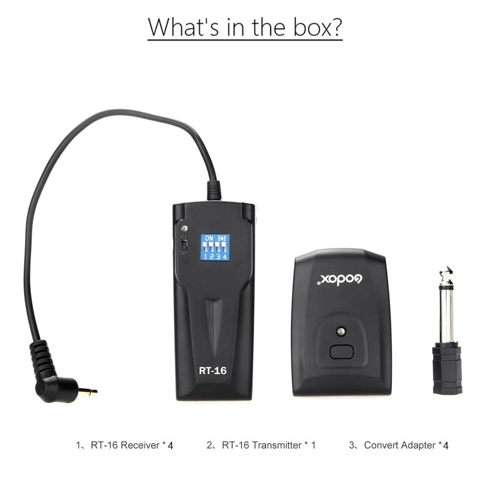 Godox 16 каналов беспроводной/Радио Студия Flash Trigger с приемником набор Rt для Canon Nikon