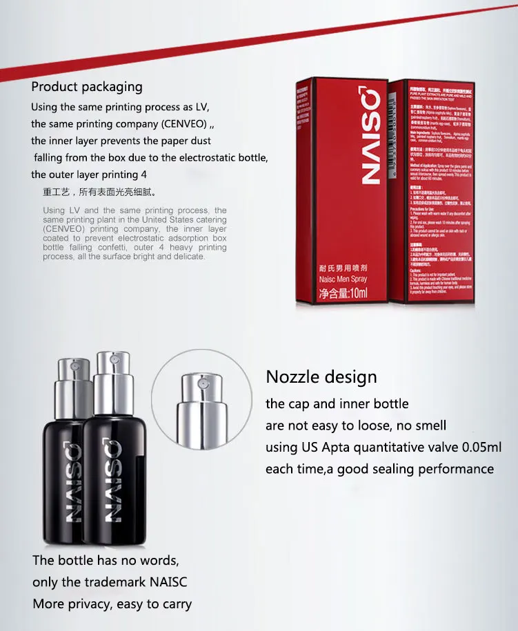 Спрей для эрекции 10 мл Мужской спрей задержки продлевает 60 минут предотвращает