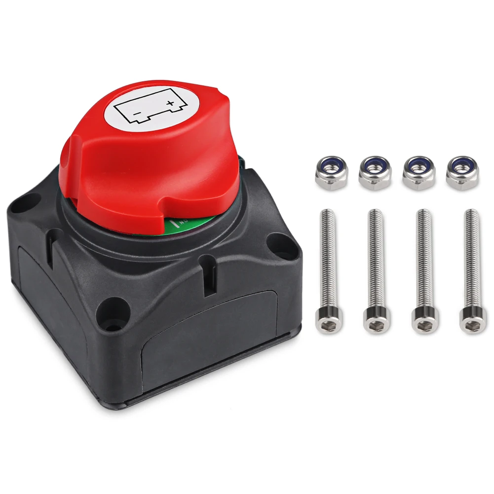 

Universal Battery Isolator Master Cutoff Cut Off Switch Disconnect Rotary Switch 12V/24V for Car Truck Boat Caravan Auto