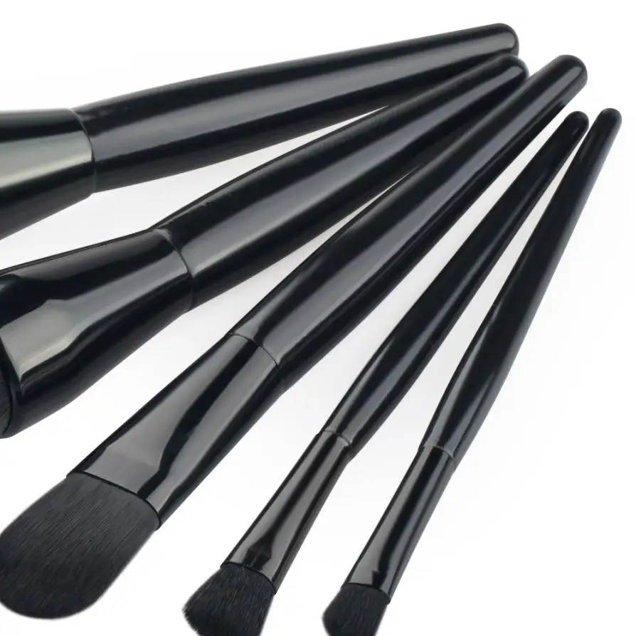 Новый модный дизайн 5 шт. Профессиональные кисти для макияжа Мягкие волос кисть