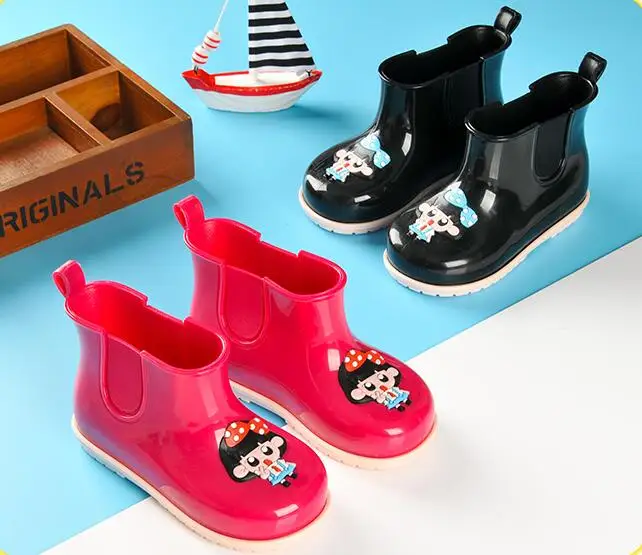 Бесплатная доставка детские сапоги 2018 девочек резиновая обувь весенние