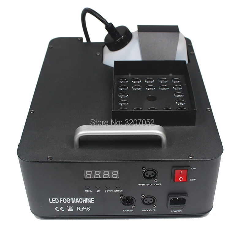 MengBa 1500 Вт RGB 3in1 512 DMX светодиодный противотуманная машина дымовая 24X3w светильник