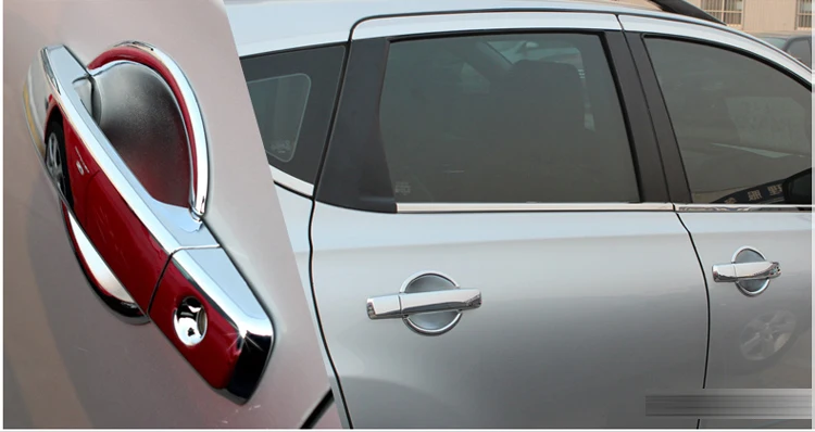 Для KIA Spectra 2004-2009 Cerato хромированной отделкой снаружи дверные ручки крышки 2005 2006 2007 2008 автомобильные аксессуары наклейки стайлинга автомобилей