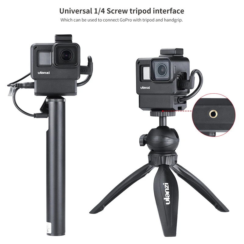 Чехол Ulanzi V2 Pro Gopro Vlog клетка с 52 мм фильтром адаптером для микрофона бленда