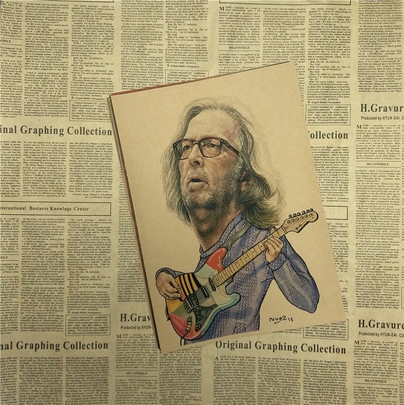 Эрик Клэптон Декор для дома крафт кислота рок музыка постер Рисование ядро