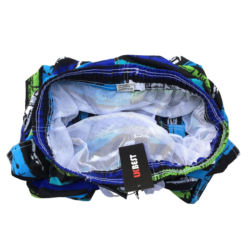 LKBEST Новая мужская доска с коротким сетчатым подкладом полосатая пляжная