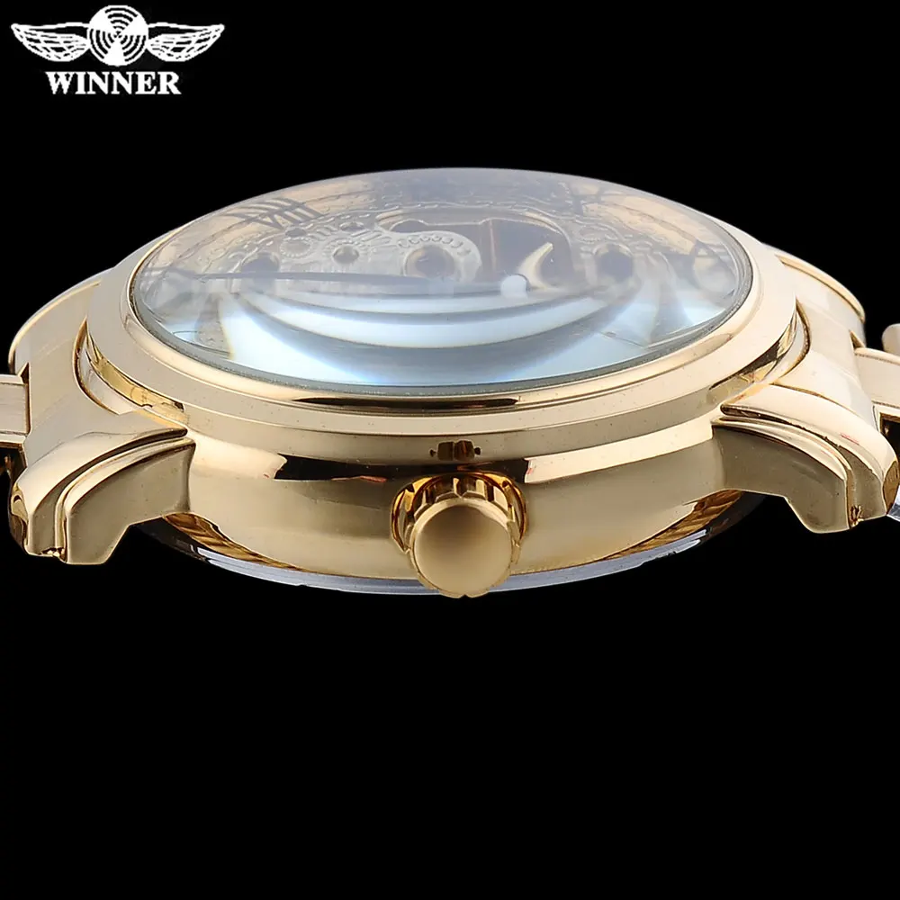 WINNER Роскошные Мужские механические часы модные популярные Брендовые мужские