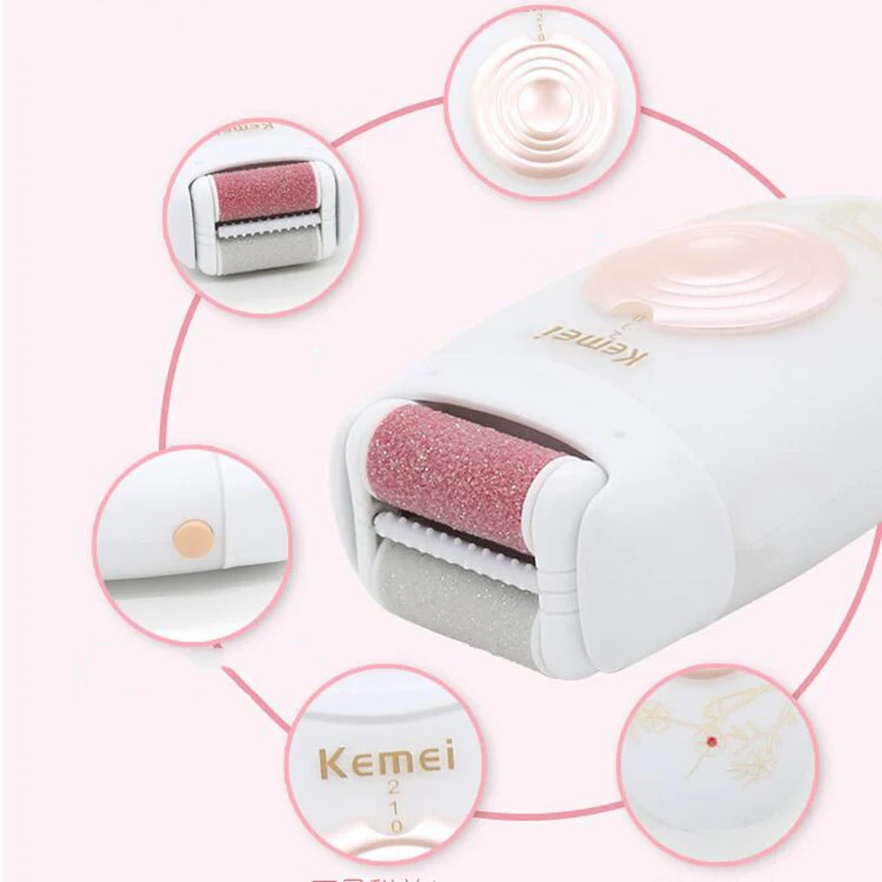 Kemei KM 3078 электронный файл ног перезаряжаемые электрический педикюр уход за