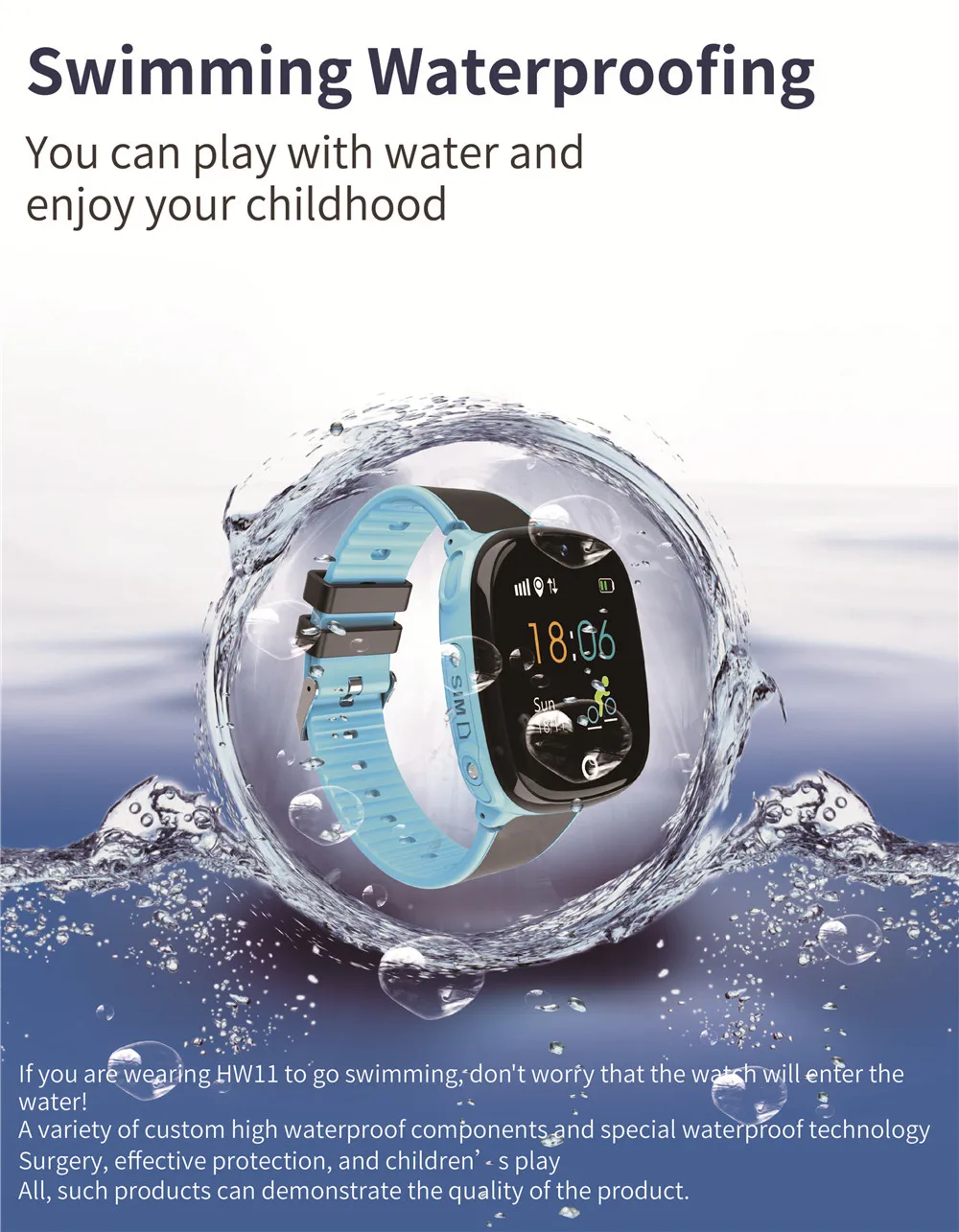 Greentiger HW11 gps водонепроницаемые умные детские часы с Bluetooth, шагомером, умные часы для детей, SOS Вызов, детское безопасное носимое устройство