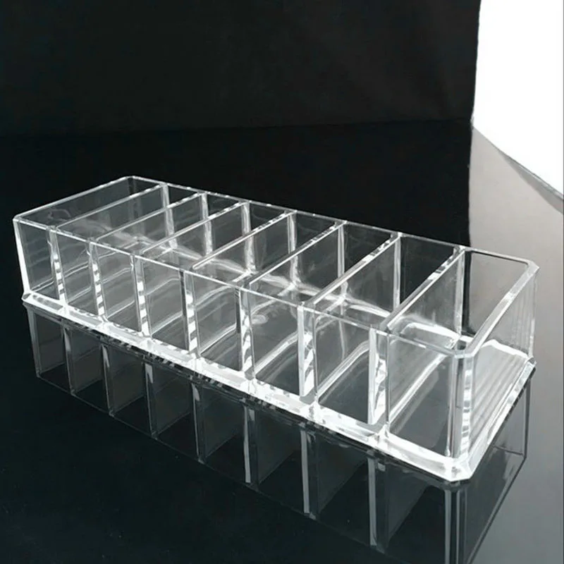 Прозрачный акриловый Органайзер для макияжа коробка хранения косметики чехол