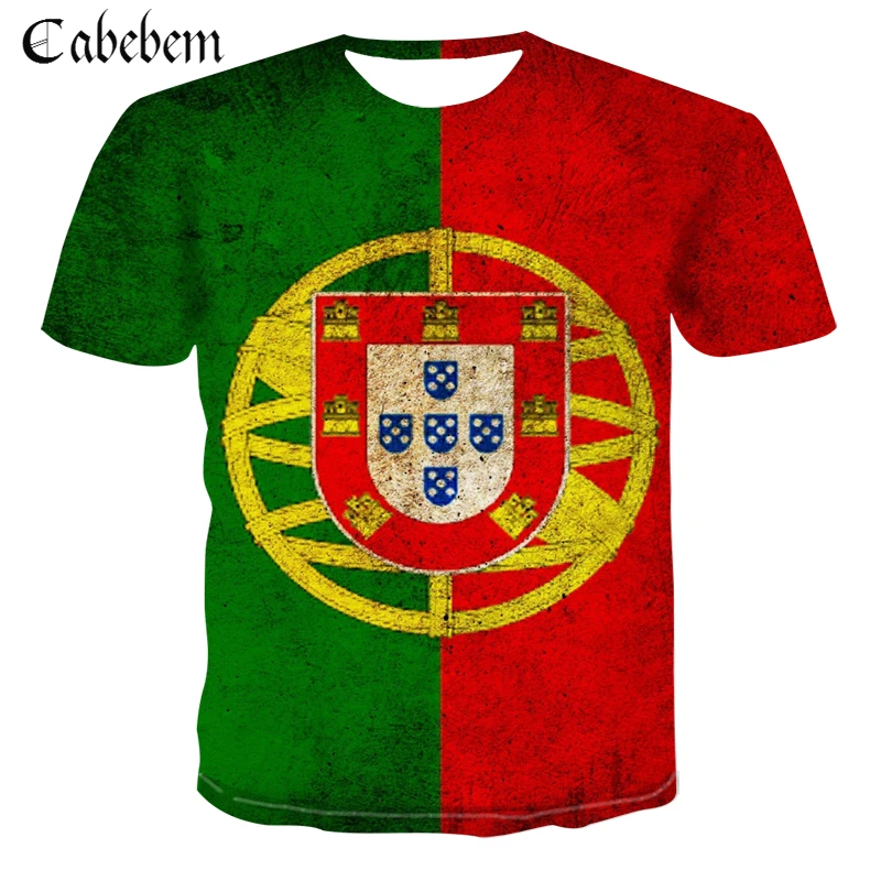 Португальский Национальный флаг 3D футболки Для мужчин/Для женщин модный