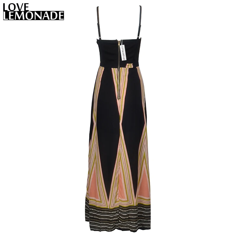 Love & лимонад v образным вырезом Цвет Геометрическая шить Комбинезоны ТБ 9036|geometric