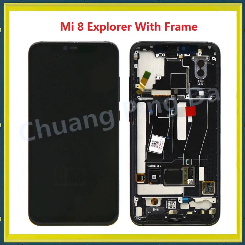 Супер Amoled ЖК-экран для xiaomi mi 8 Explorer ЖК-дисплей дигитайзер сенсорный экран с рамкой xiaomi 8 ЖК xiaomi mi 8 se ЖК
