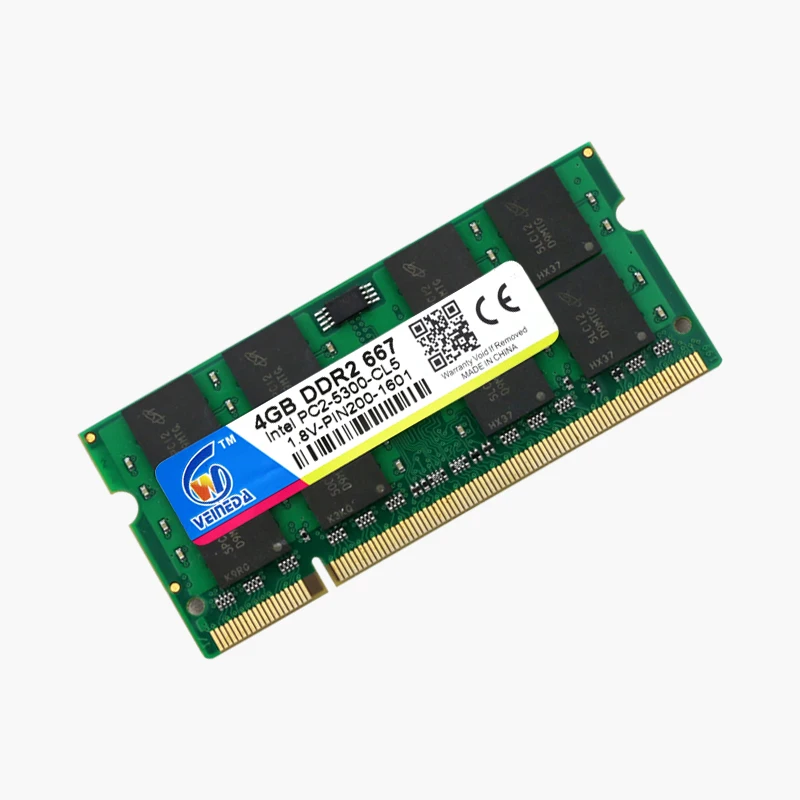VEINEDA Ram ddr2 4 Гб 2 1 ГБ 667 МГц для ноутбука Mobo поддержка ddr PC2 5300 Sodimm Ram|ddr2 4gb 667mhz|ddr2 4gbram |
