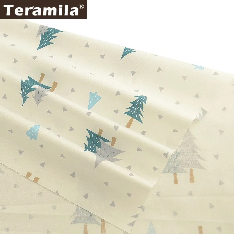 Teramila Telas Trees дизайн 100% хлопчатобумажная саржевая ткань измерительная сделай сам