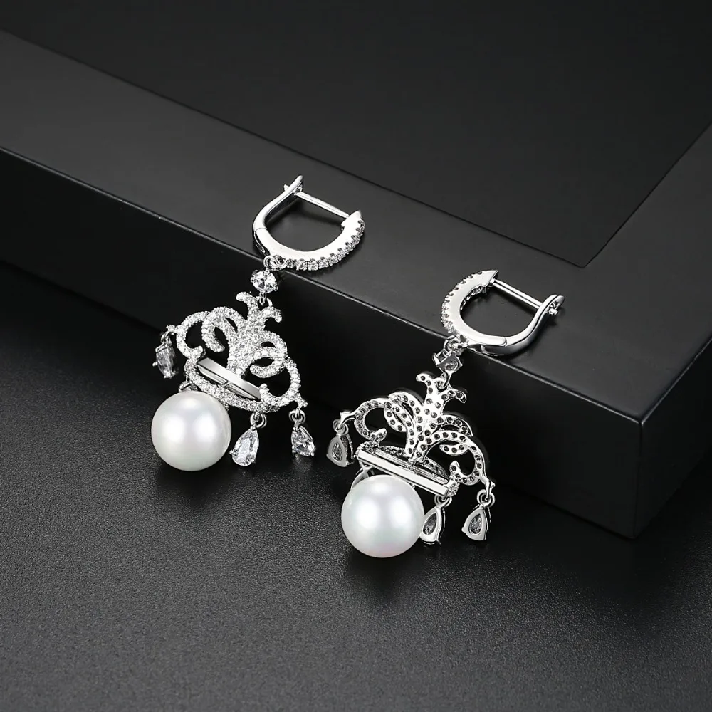 YoGe свадебные и вечерние ювелирные изделия ED015 модные каплевидные CZ с созданным