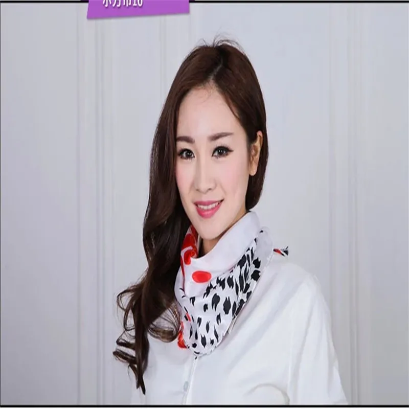 Новая модная женская одежда для работы шелковый шарф с принтом атласный