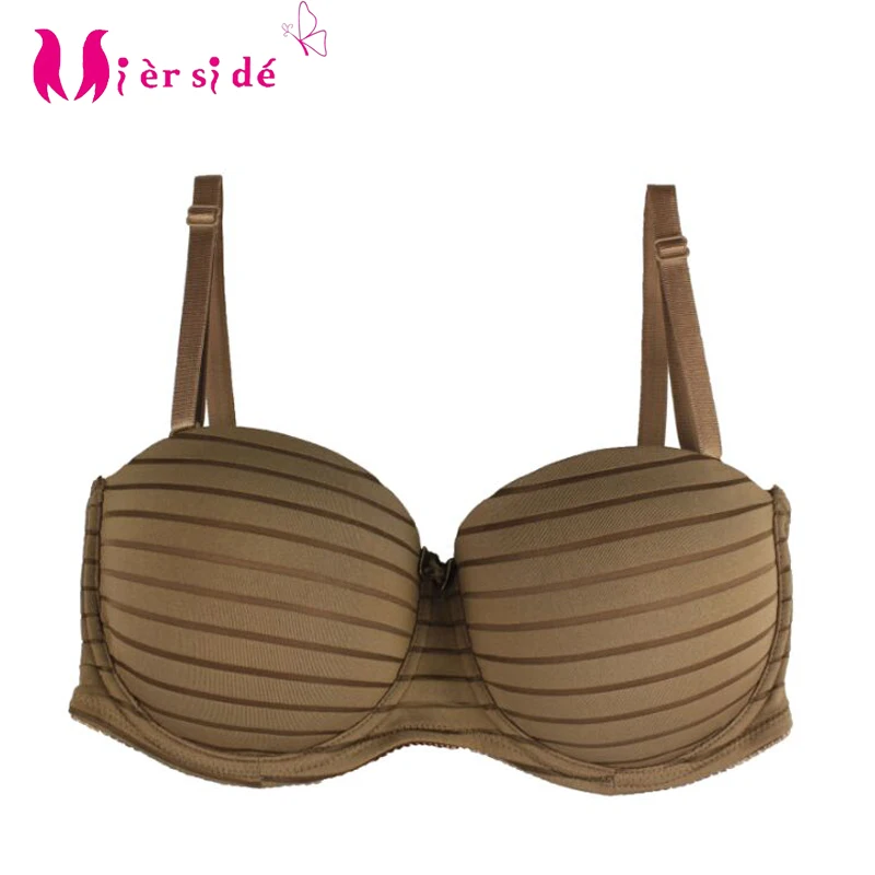 Женский бюстгальтер Бралетт Mierside BL173 3 цвета в полоску мягкий пуш ап с получашкой