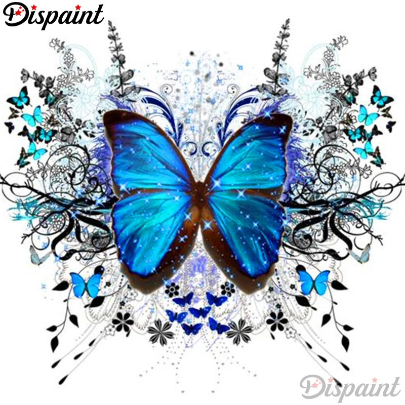 

Dispaint Full Square/Round Drill 5D DIY Diamond Painting "Animal butterfly" Embroidery Cross Stitch 3D Home Decor Gift A10626