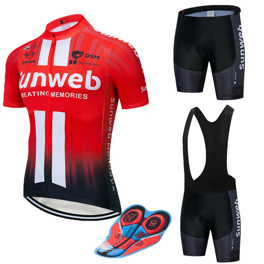 2019 красный SUNWEB профессиональная одежда для велоспорта велосипедная Джерси
